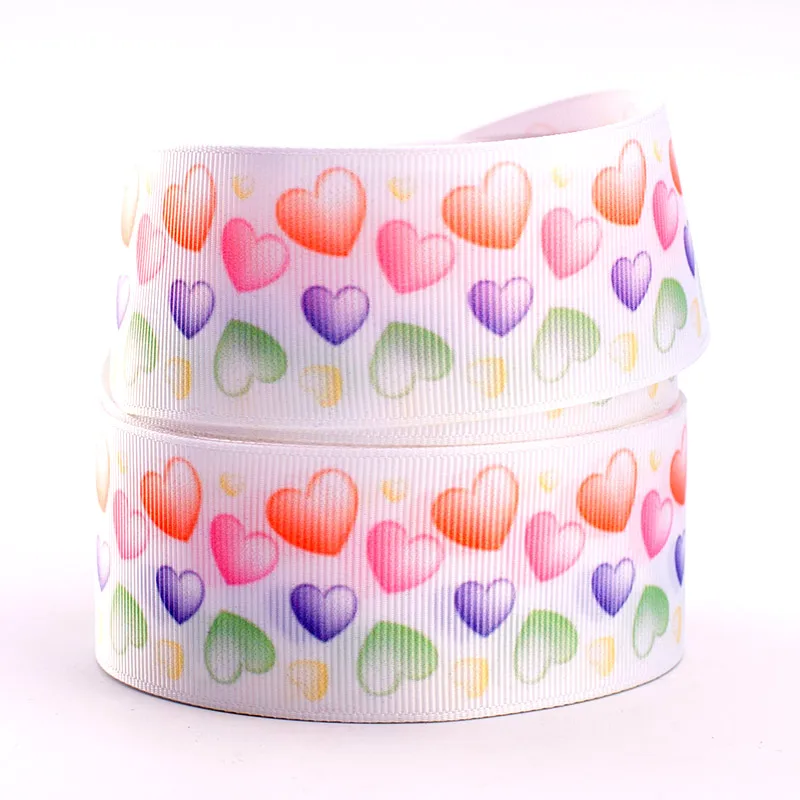 10 ярдов корсажная лента-лента с принтом в виде сердца на День святого Валентина |