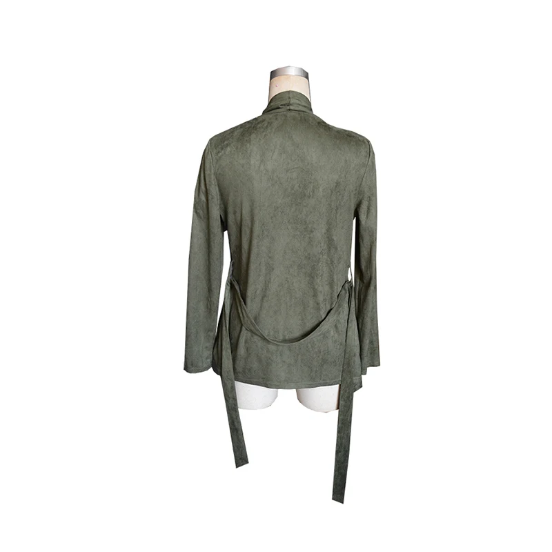 Куртка бомбер женская из искусственной замши с длинным рукавом 2 цвета|coat slim|long