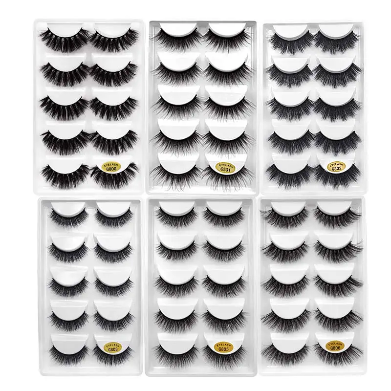 

New 1/4/5 Pairs 3D Mink Eyelashes Soft MakeupTools Lashes Wholesale False Eyelashes Volume Mink Lashes Fluffy Lashes Extension
