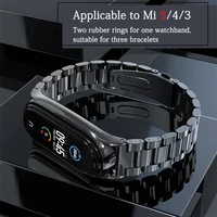 Ремешок для наручных часов UTHAI S19, металлический браслет для mi band 4, универсальный браслет из нержавеющей стали 304