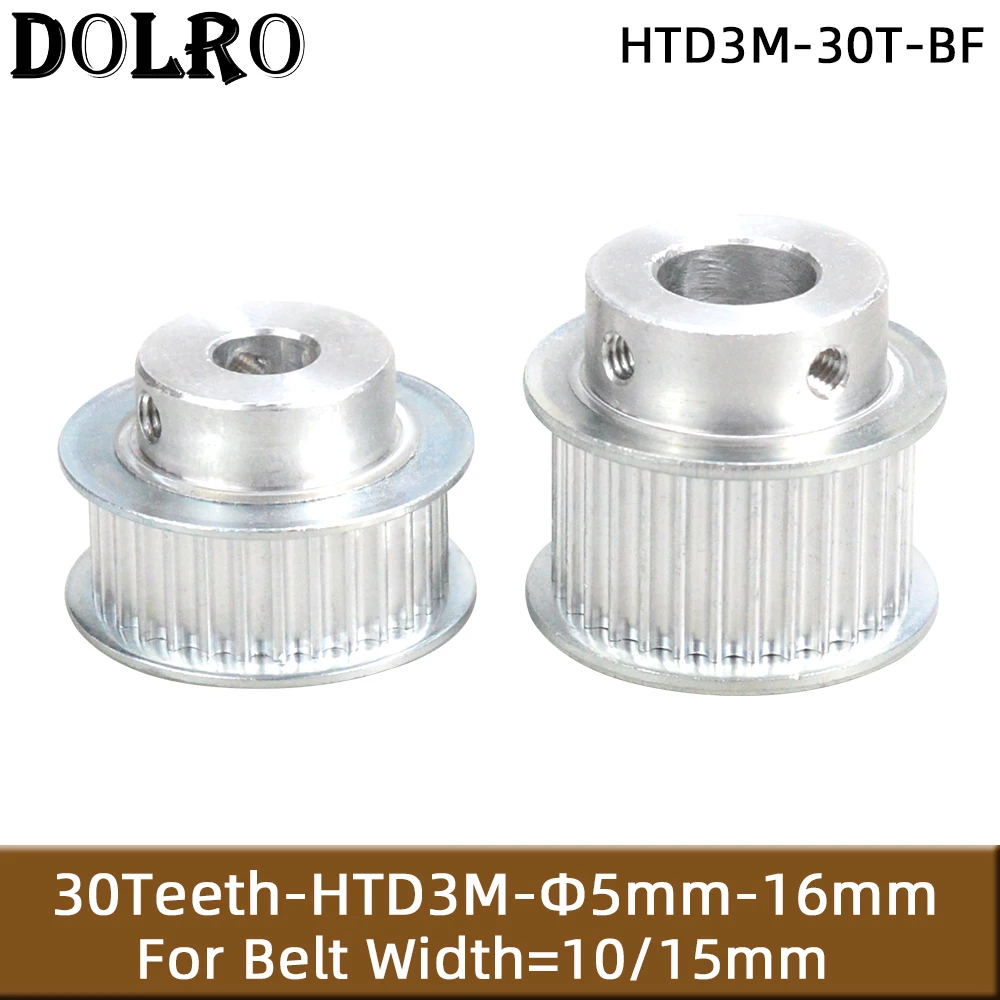 

30 Teeth 3M Timing Belt Pulley Bore 5/6/8/10/12/14/15/16mm Fit W=10/15mm HTD 3M Belt 30T 30Teeth BFType HTD3M Pulley CNC Machine