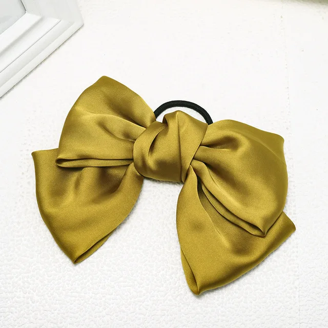 

Chiffon Bowknot Holder Soft Hair Bow Elactic Hair Band For Women Girls Satin Trendy Lady Hair Accessories