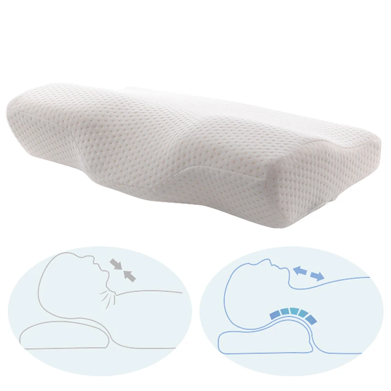 Memory Foam постельные принадлежности защитная подушка для шеи медленный отскок в форме бабочки Memory Foam подушка здоровье для шейки матки