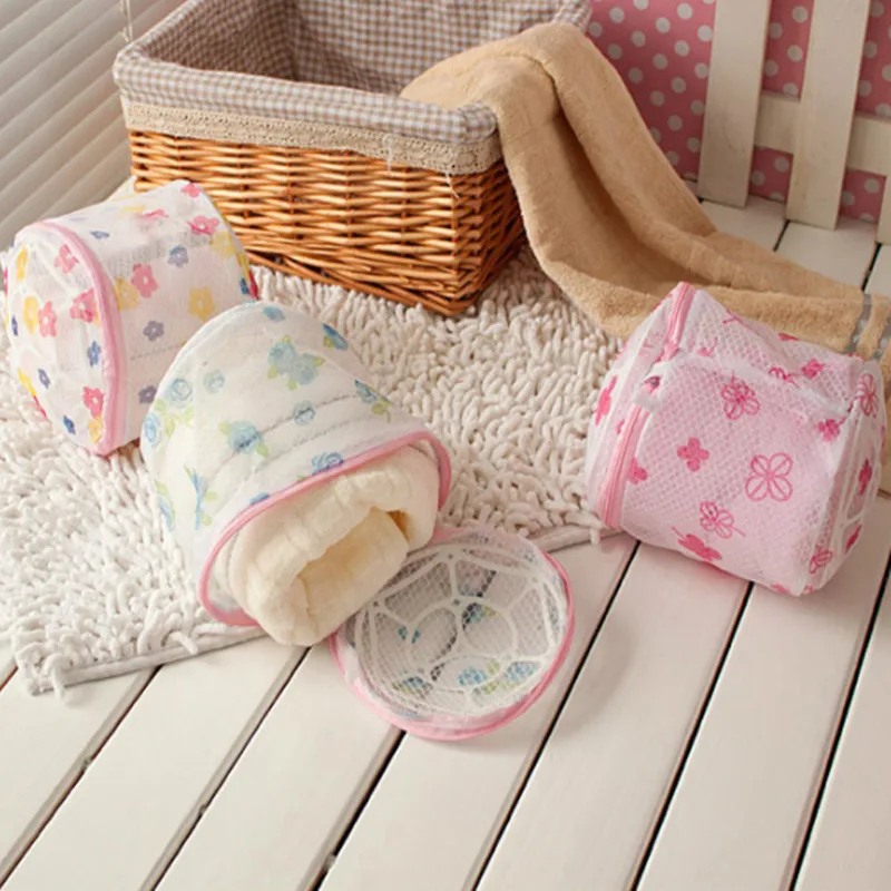 New arrival Convenient flower Bra Lingerie Wash Laundry Bags Home Using Clothes Washing Net Basket Bag Zipped | Дом и сад