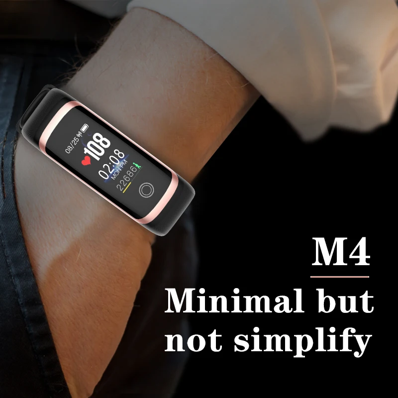 Спортивные фитнес-часы Wearpai, умные часы M4 с монитором сердечного ритма, браслет с напоминанием калорий, водонепроницаемые Смарт-часы для iPhone xiaomi