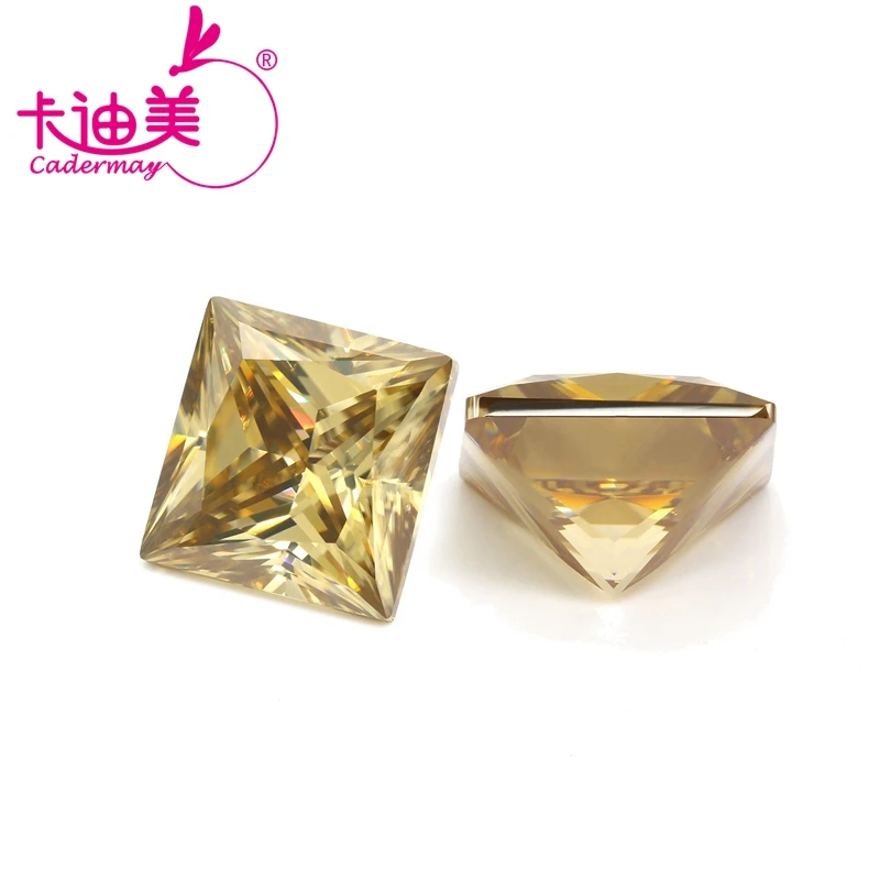 Камни синтетические незакрепленные с муассанитом цвета шампанского 1 карат 5 5x5