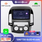 Автомобильная система Prelingcar Android 10,0, IPS сенсорный экран, стерео для проигрывателя HYUNDAI I30 ручное управление кондиционером