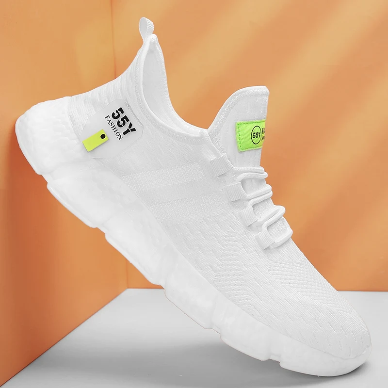 

VOGEN Summer New Flying Woven Jogging Shoes Men's Breathable Lightweight Casual Sports Shoes Tide Shoes Classic Wild Walk