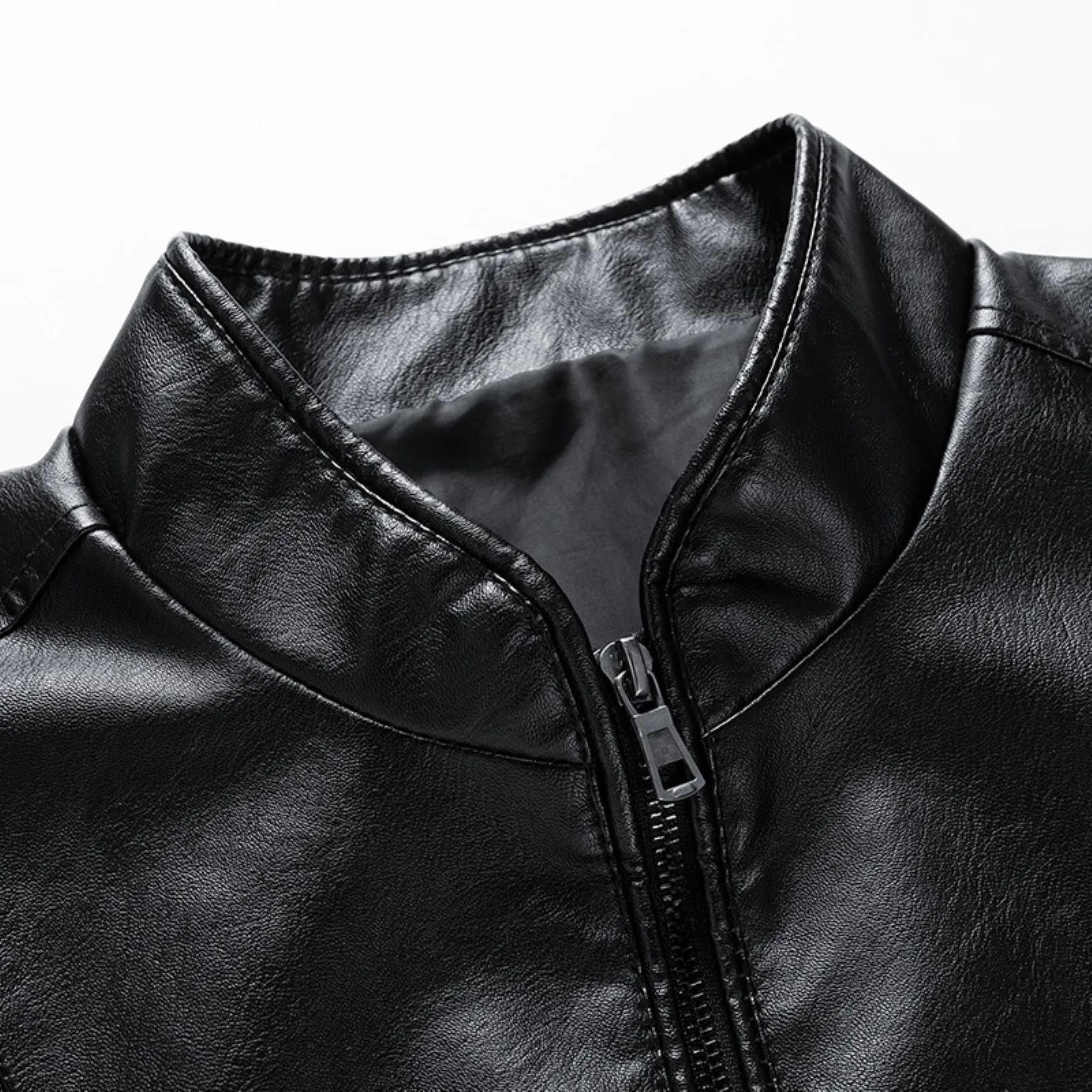 Мужская кожаная осенне-зимняя утепленная бархатная бейсбольная форма с