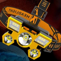 usb rechargeable 5 led headlamp flashlight waterproof 4 modes 350lm outdoor lighting headlight light torch for fishing cycling