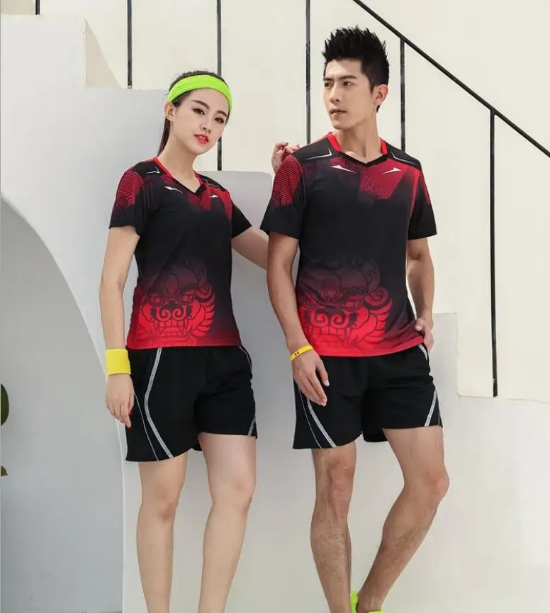 Badminton shirt Male/Female , table tennis jerseys,Tennis t shirt , Breathable Turn-down collar Sports ping pong Jersey Uniforms