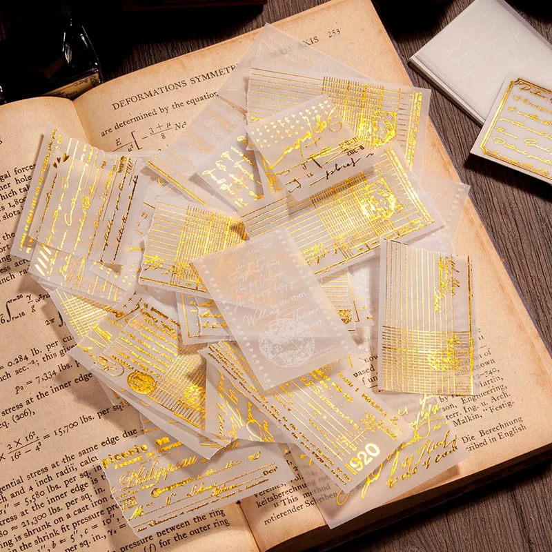 15 листов бронзового материала бумаги серии рукописей Шерлока Холмса Литературный планировщик базовой станции наклейка.