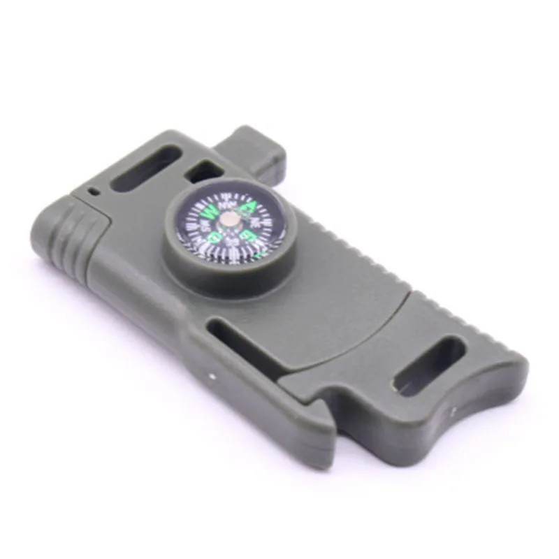 

1pcs 5/8" Side Release Whistle Compass Buckle Scraper Parachute 550 Cord Paracord Bracelet Outdoor Camp Backpack Survival Kits