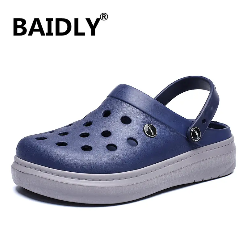 Мужские летние акватуфли Нескользящие дышащие легкие пляжные сандалии для