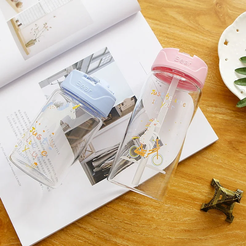 Соломенная стеклянная Женская Студенческая портативная герметичная мягкая