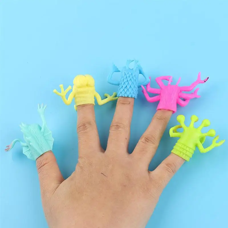 

6pcs TPR Lovely Cartoon Hand Puppets Finger Puppets for Kids (Random Style)