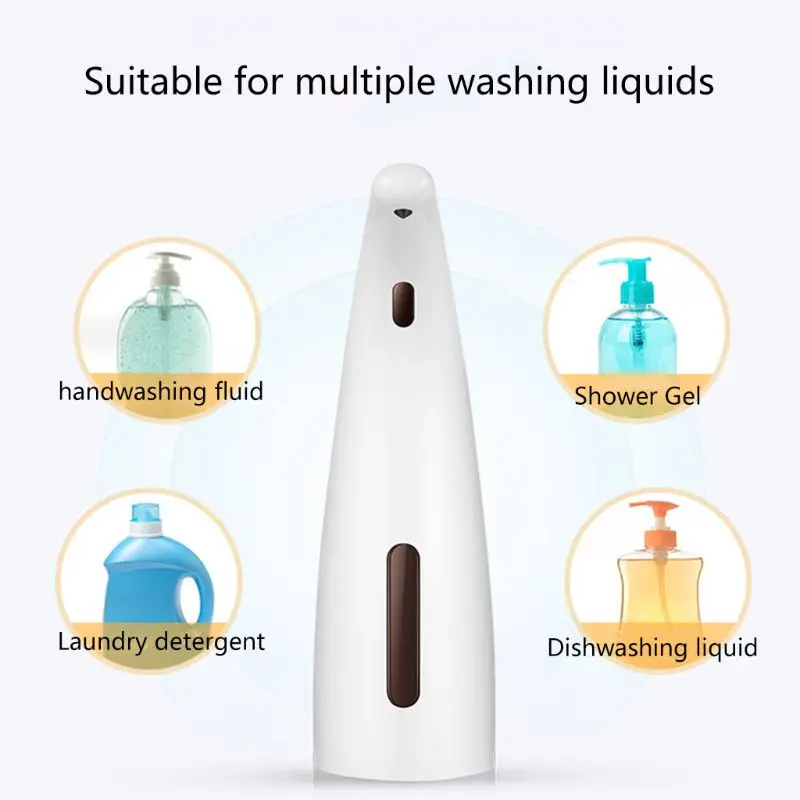 

Fully Automatic Induction Soap Dispenser Sensor Contactless Sensing Hand Sanitizer Shampoo Container for Toilet Bathroom