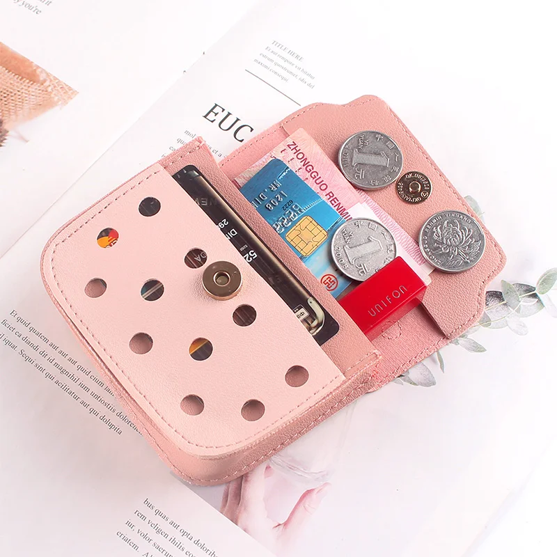 

Short Wallets Girls Coin Purse Pocket Women Keys Money Bags Cards ID Holder Lady Purses Pendant Woman Wallet Mini Bag Case