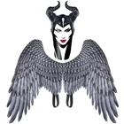 Головной убор для косплея Maleficentts, маска с рогами, крыльями, головной убор черной королевы, для взрослыхдетей, крылья ангела, демона, головные уборы для вечевечерние на Хэллоуин