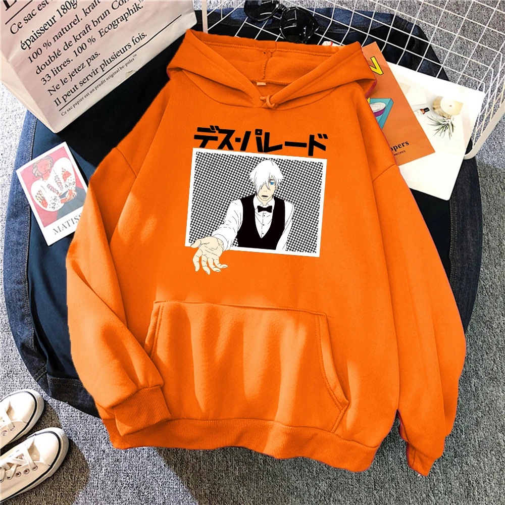 

2021 Hot Decim Death Parade Printing Men'S Sweatshirt Thermal Vintage Streetwear Comfortable Brand Hoodies Big Size Mens Hoodie