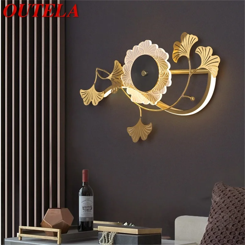 

OUTELA Nordic Creative Wall Sconces Lamps Brass Contemporary Luxury LED Crystal Light For Home Decoration