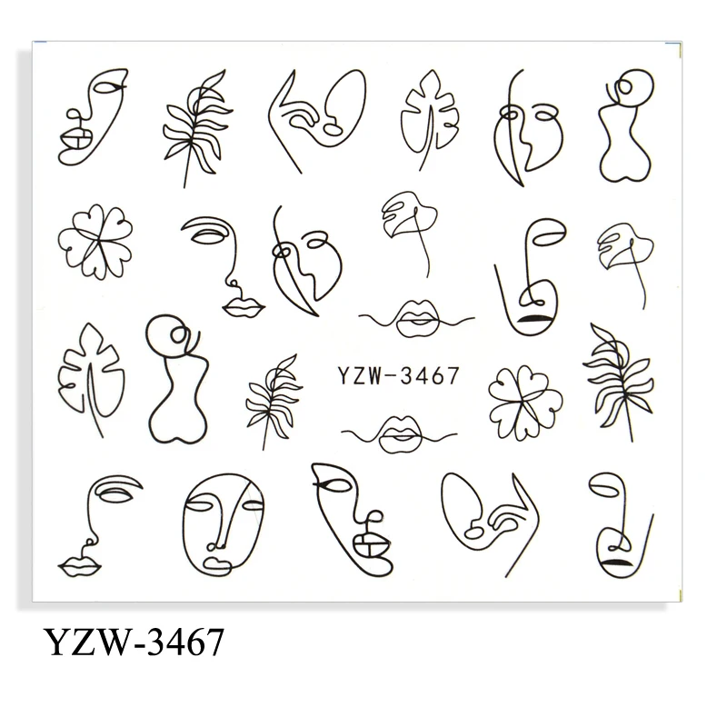 

Nail art decals love letter characters animal water transfer nail stickers