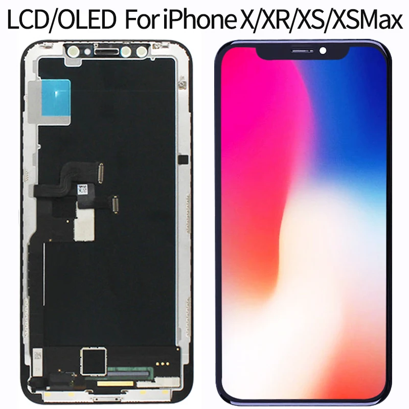 ЖК-экран для iPhone X 3D дигитайзер сенсорный экран в сборе XR XS MAX LCD oled incell | Мобильные