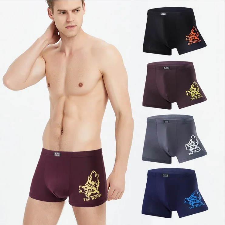 

4pcs/lot male underwear Boxer Shorts Men's sexy Underwear Male Pants Sets Soft Underwear