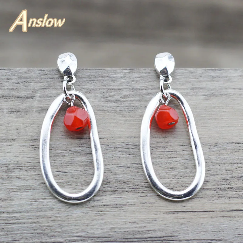 Женские разноцветные полимерные серьги Anslow оригинального дизайна весенние для