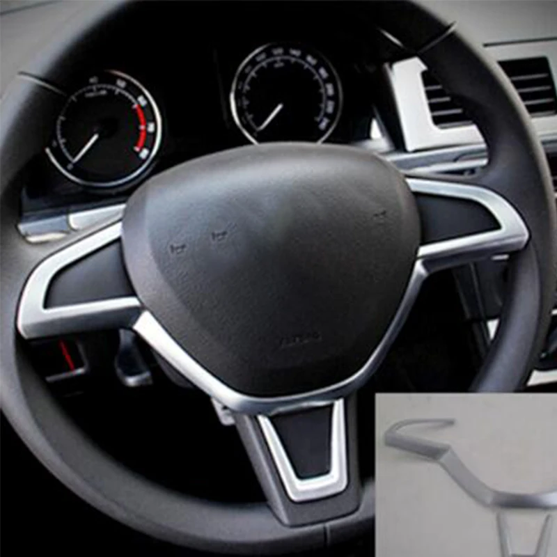 АБС-пластик хром для Skoda Octavia 2016 2017 2018 чехол рулевого колеса автомобиля отделка