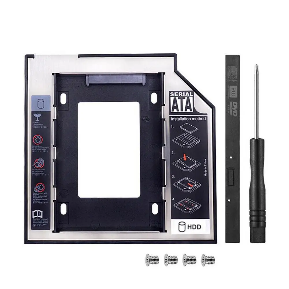 2nd HDD Caddy 9,5 мм SATA на SATA 3,0 для 2," 2 ТБ SSD Корпус HDD жесткий диск Корпус для ноутбука нечетный DVD-ROM Оптический отсек