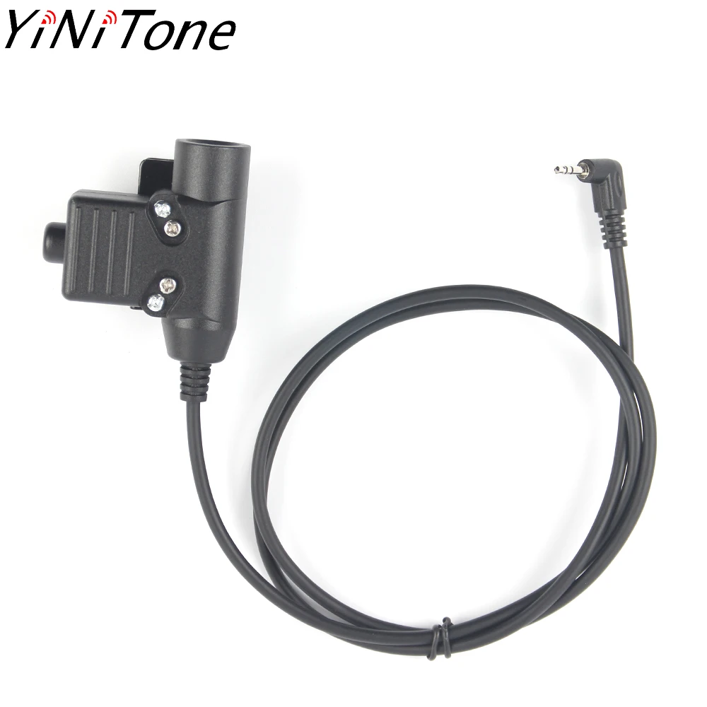 1 Pin 2.5mm Military Headset U94 PTT For COMTAC MSA EARMOR TCA TRI NATO plug for Motorola T6200C Cobra MT600 Talkabout Radio