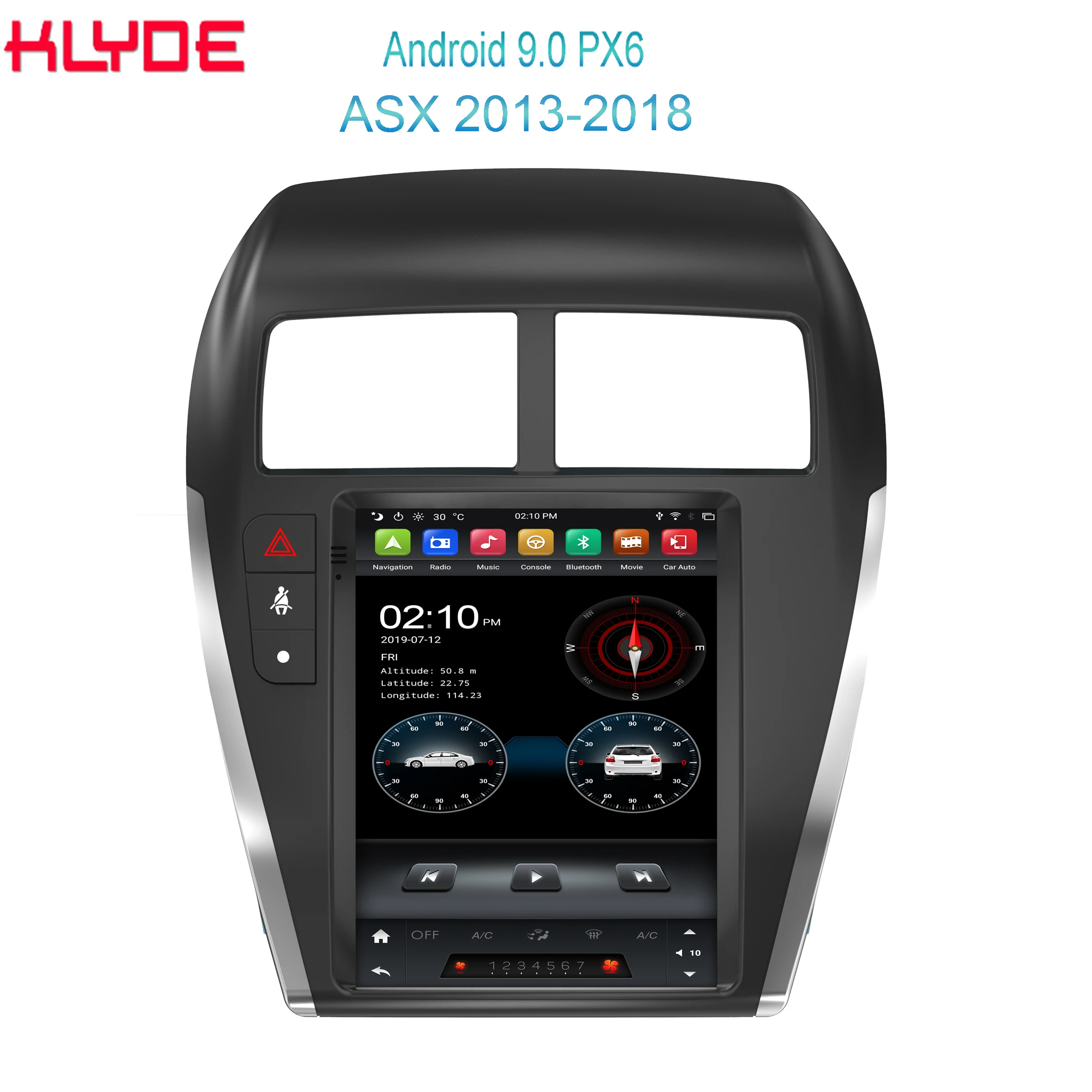 KD-97027 KLYDE Android 9 7-дюймовый сенсорный экран Автомобильная развлекательная система с