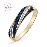 skm 14k rose gold aaa rings for women luxury designer engagement wedding rings designer luxury fine jewelry