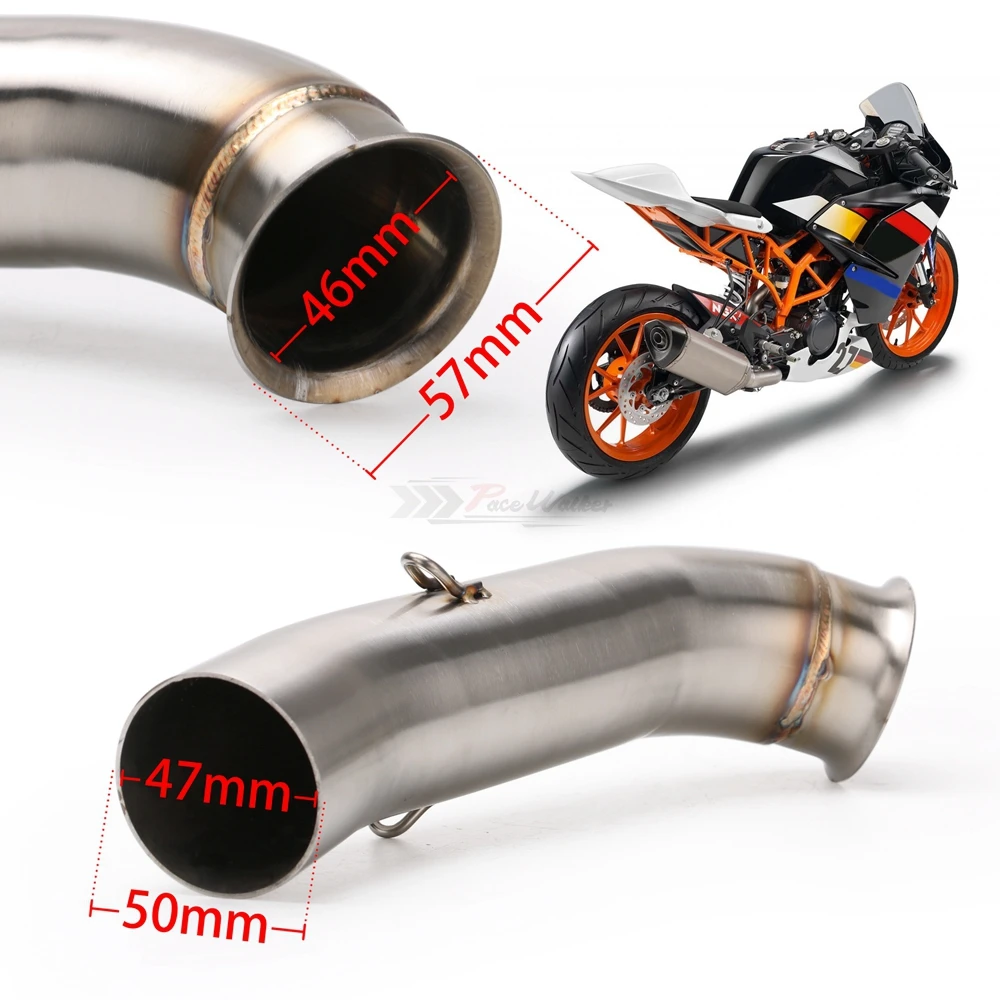 Глушитель для мотоцикла Труба среднего соединения KTM Duck 390 250 RC RC390 2017 2018 17 Новинка |