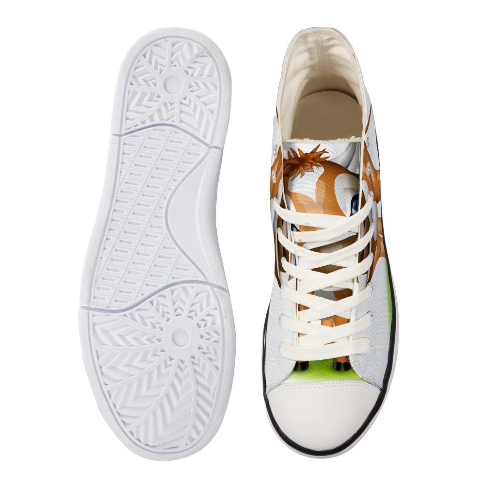 WHEREISART Женская полотняная обувь до середины икры Животные высокая флэтс унисекс