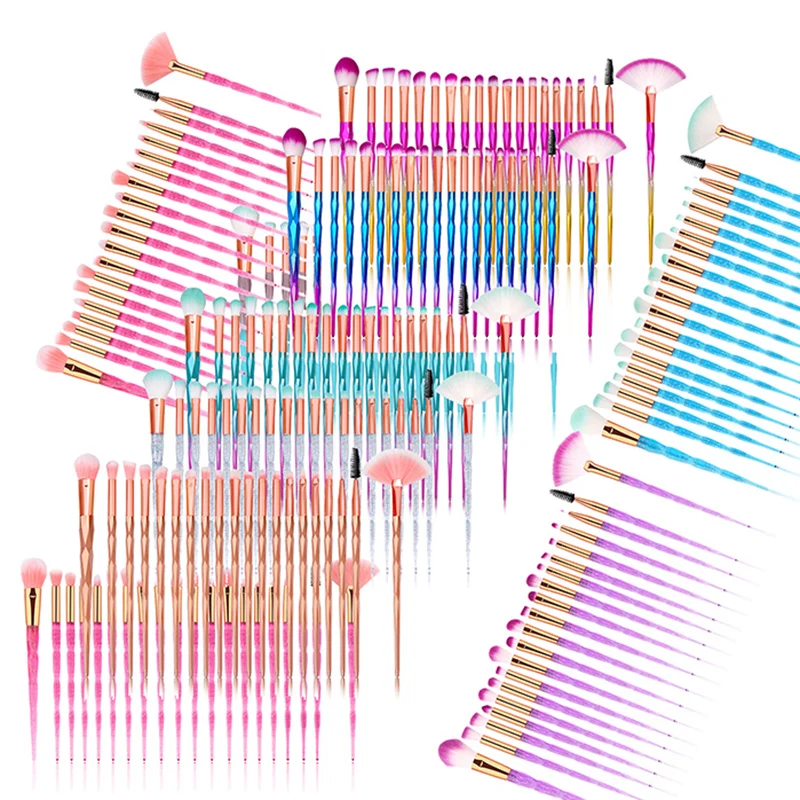 20 шт. кисти для макияжа набор порошок тени век Румяна смешивание красота Для
