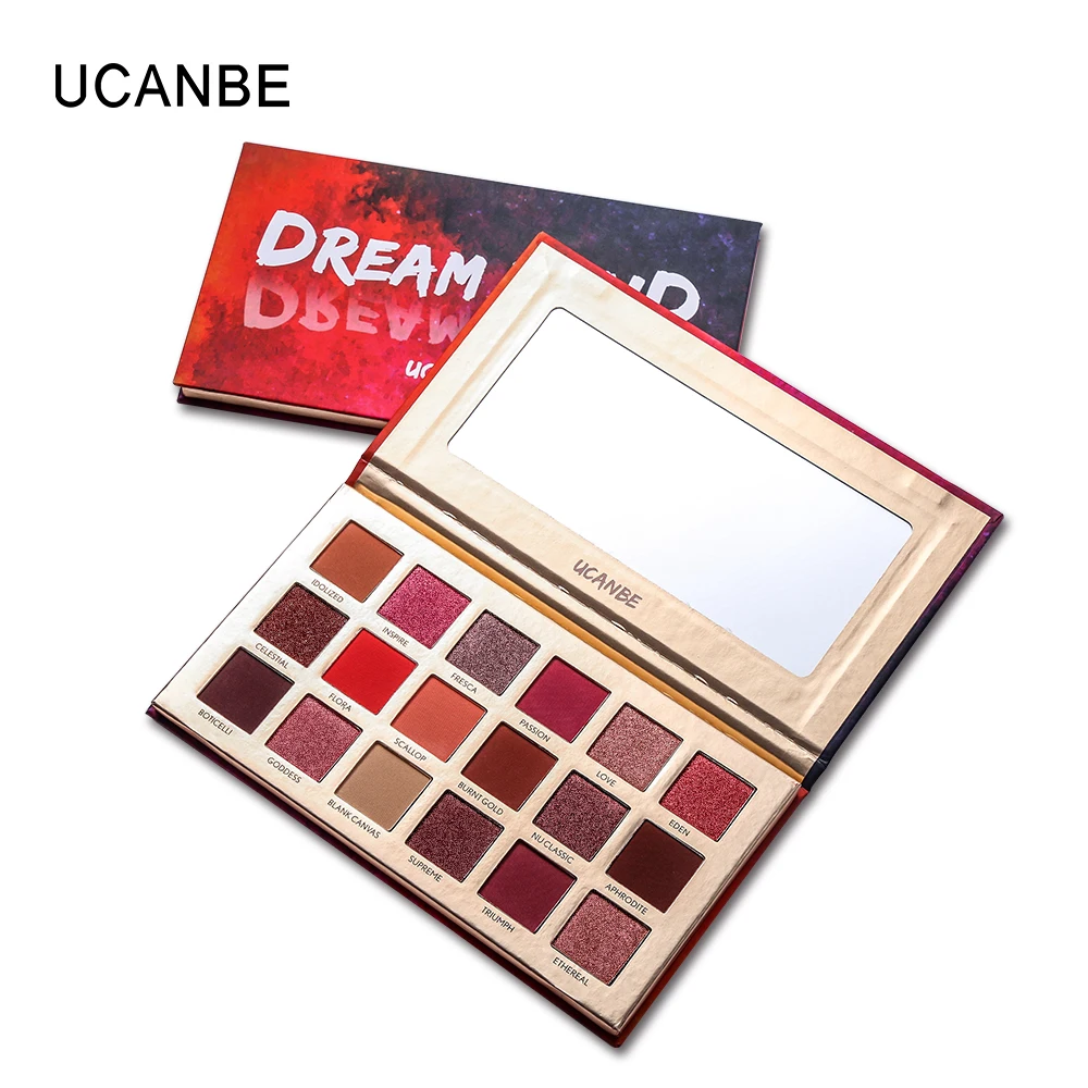 Палитра теней для век UCANBE Dreamland 18 цветов матовые тени пигмент телесного цвета