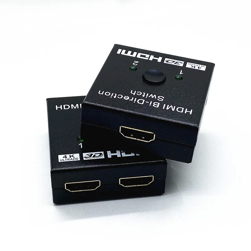Hdmi переключатель 2 в 1 выход распределитель HD 4K Выход Кнопка компьютерного