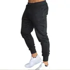 Мужские тренировочные штаны, повседневная одежда для фитнеса, облегающие спортивные брюки, черные спортивные штаны