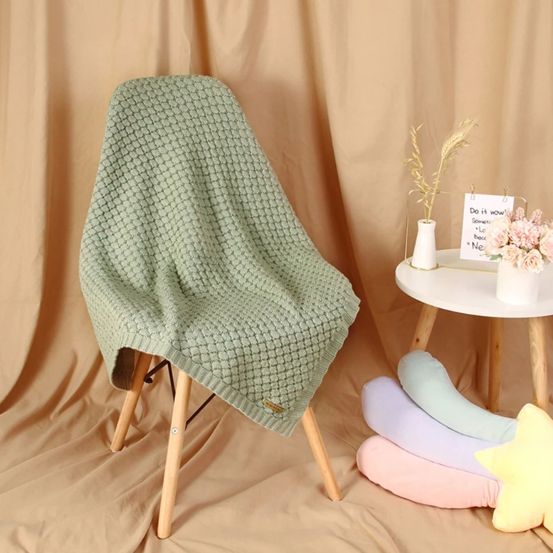 

Baby Blankets 100x80cm Knitted Newborn Boys Girls Swaddle Wrap Blanket Infant Kids Stroller Bedding Basket Quilt Child Accessory