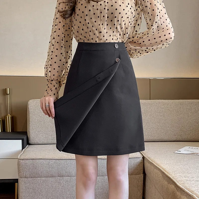 Мини-юбка женская шифоновая с завышенной талией приталенная короткая офисная