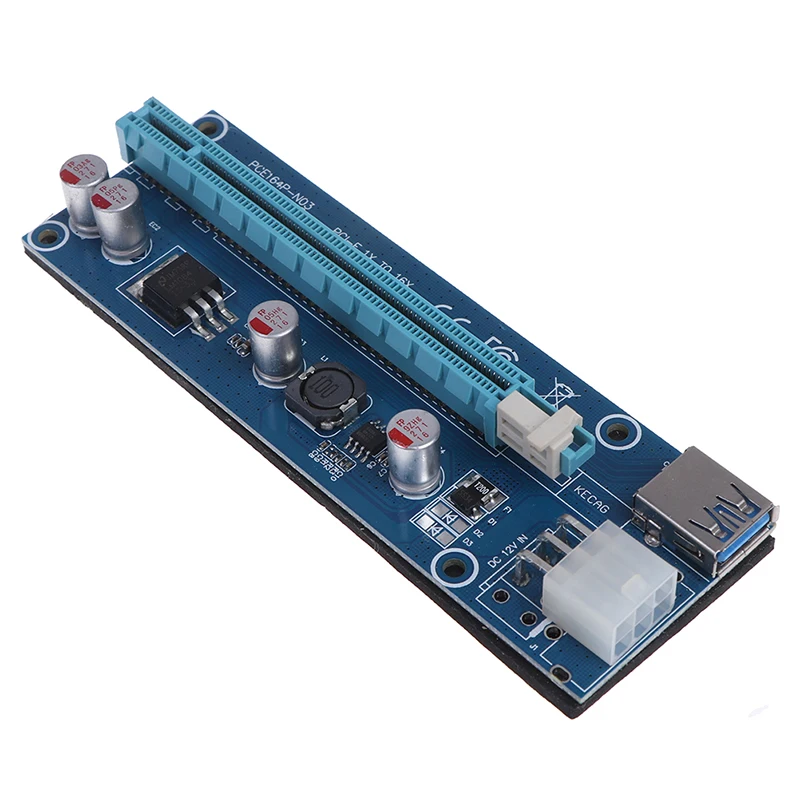 PCI-E 1X к 16X Riser Card PCIE USB3.0 Расширение SATA адаптер карта кабель питания | Компьютеры и