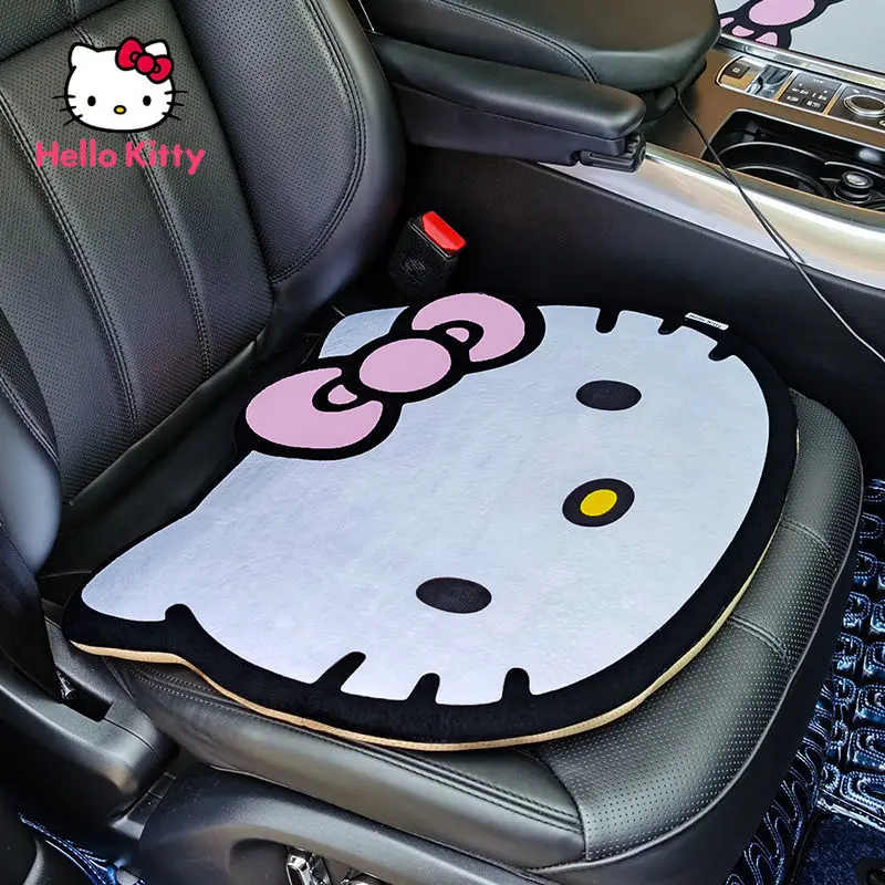 

Hello Kitty Car Seat Winter Plush Monolithic Four Seasons Universal Seat Cushion Cartoon Cute Non-slip Anti-dirty Pad