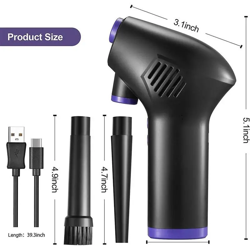 

1PC Strong Wind Wireless Air Duster Cleaner Handheld Blower Dust Cleaning Computer Laptop Rechargeable Battery X5H4