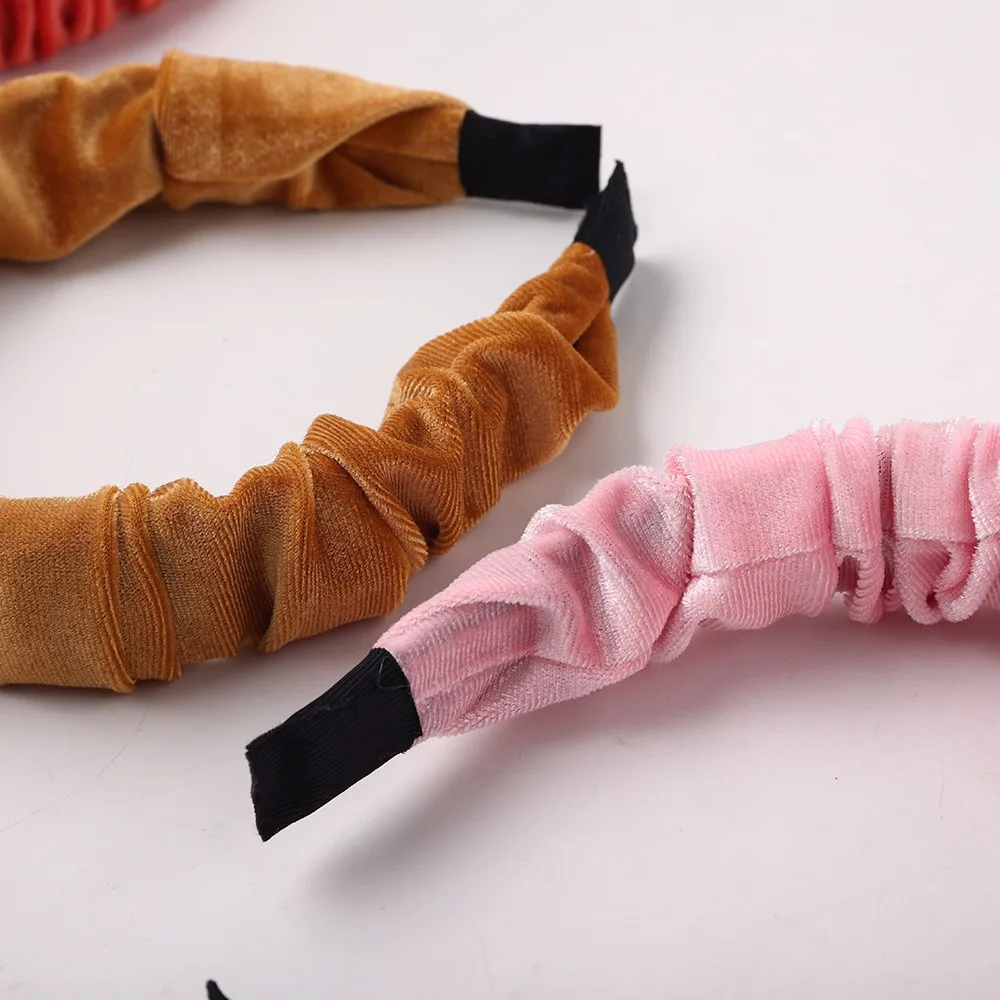 1 шт. винтажная бархатная широкая повязка на голову зимняя женская