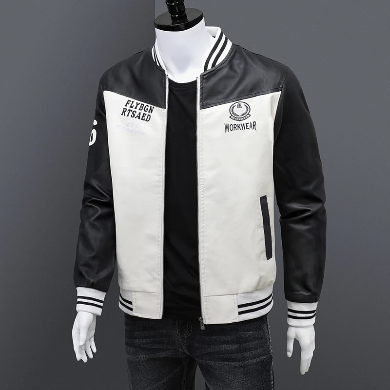 

Brand 2020 New Autumn Winter Men's Coat and Jacket Men's Fashion Causal Leather Windbreaker PU Bomber Warm Jackets For Men