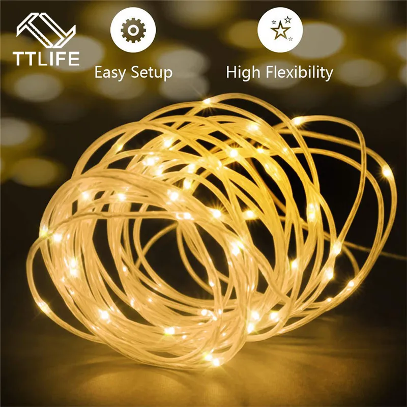 Светодиодная Водонепроницаемая гирлянда для рождественской елки 10 м| |