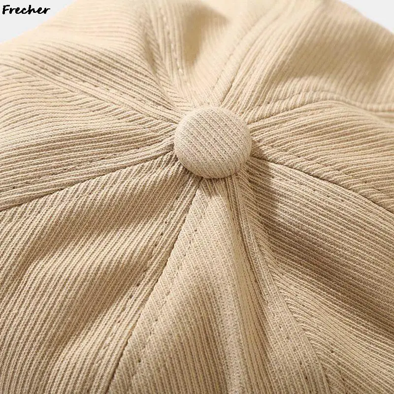 Korean Version Of The Autumn And Winter New Cap Fresh Cute Retro Corduroy Octagonal Hat Male Female Literary Artist Bere | Аксессуары
