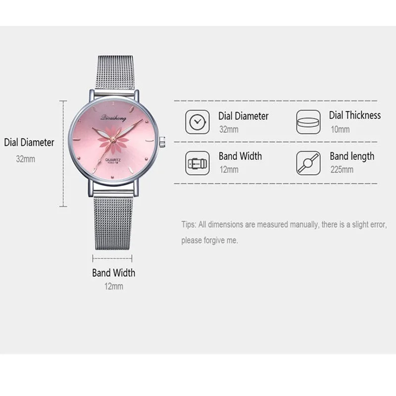 

2020 Fashion Luxury Women Mesh Belt Printing Watch Casual Watch Quartz Watch Ladies Watch Gift